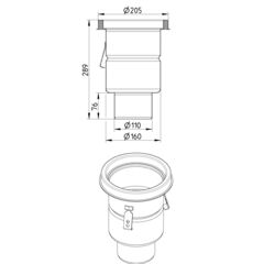 Line Drawing - Drain-No membrane-205