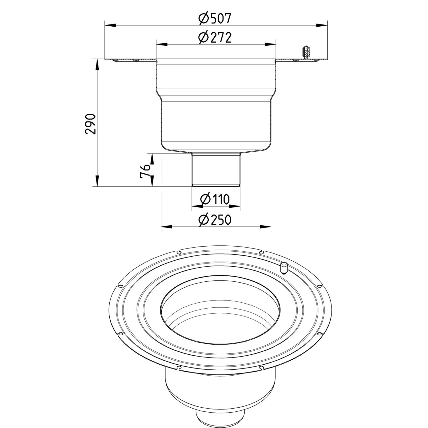 Line Drawing - Lower part-250