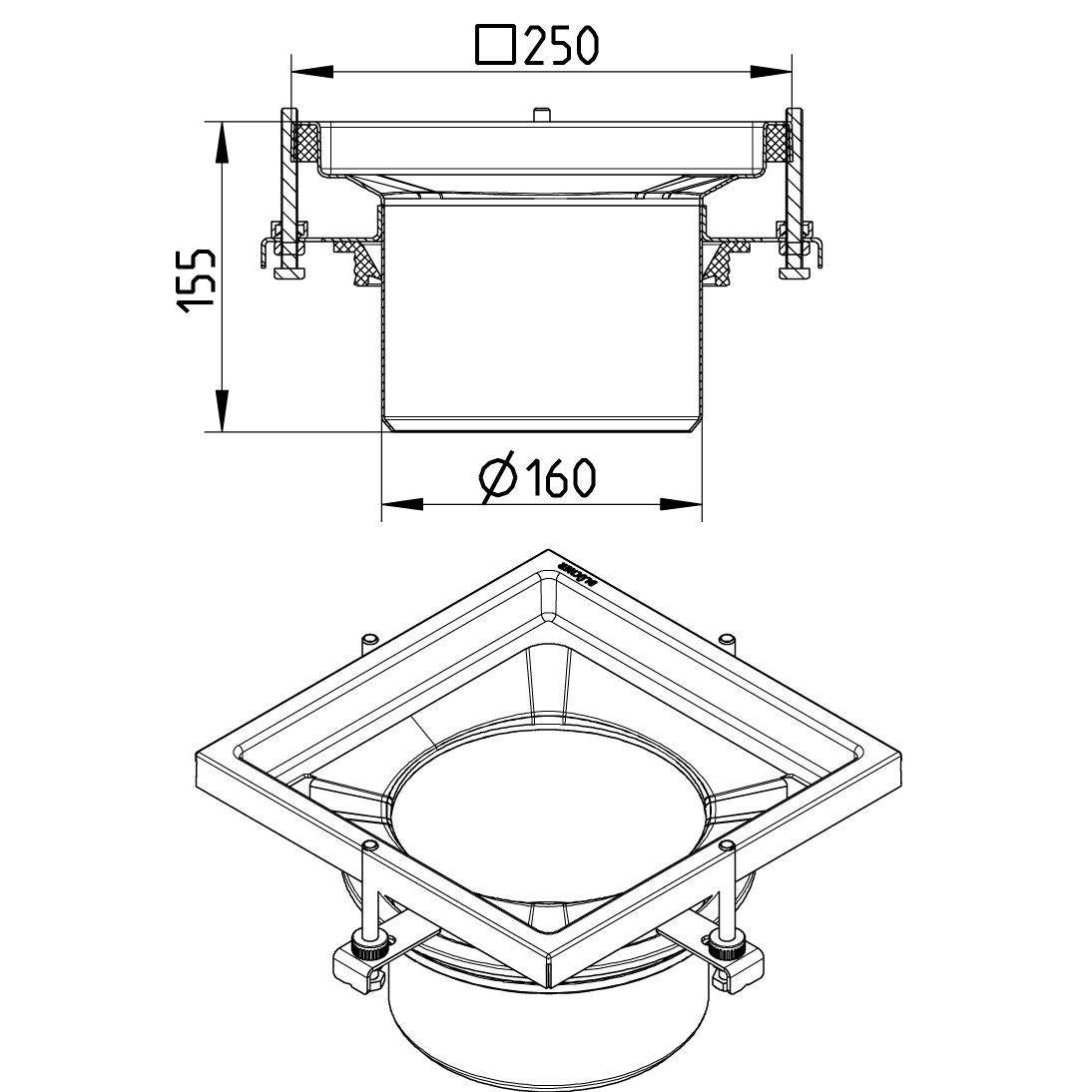 Line Drawing - Upper part-No membrane-250