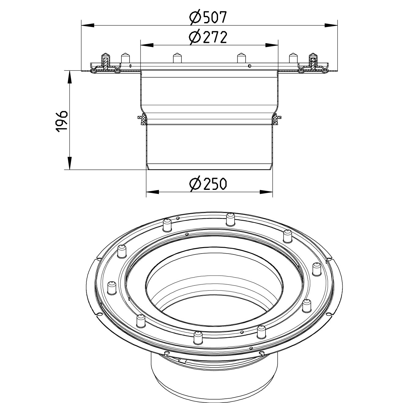 Line Drawing - Intermediate section