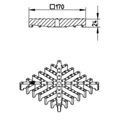 Line Drawing - Grating-Drain-200