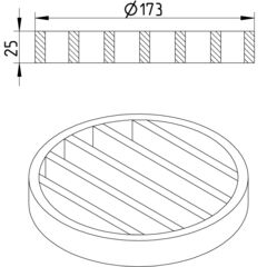 Line Drawing - Grating-Drain-205-Vinyl-232