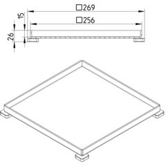 Line Drawing - Grating-Drain-300