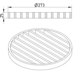 Line Drawing - Grating-Drain-305-Vinyl-332